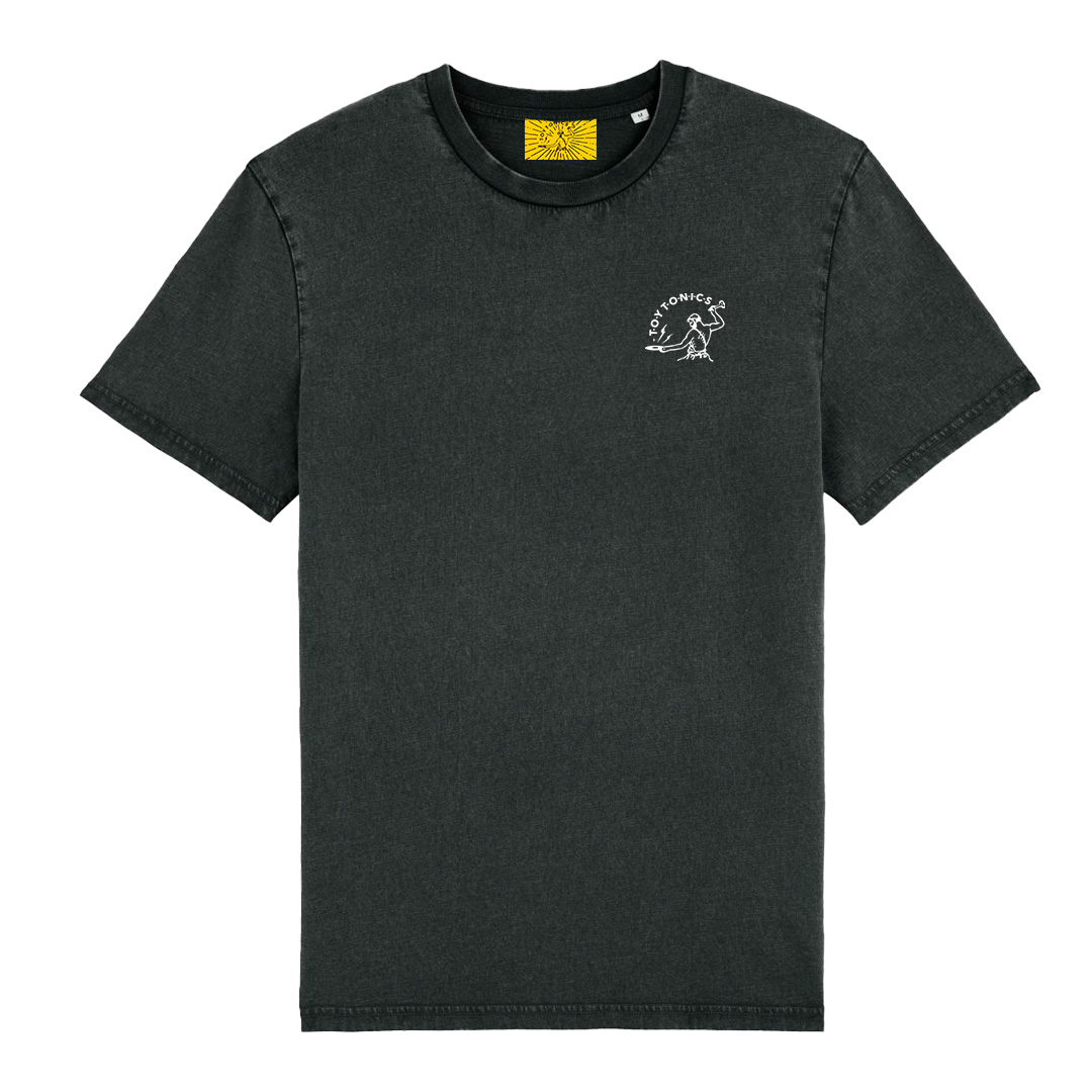 Small Logo Shirt – White on Dyed Black