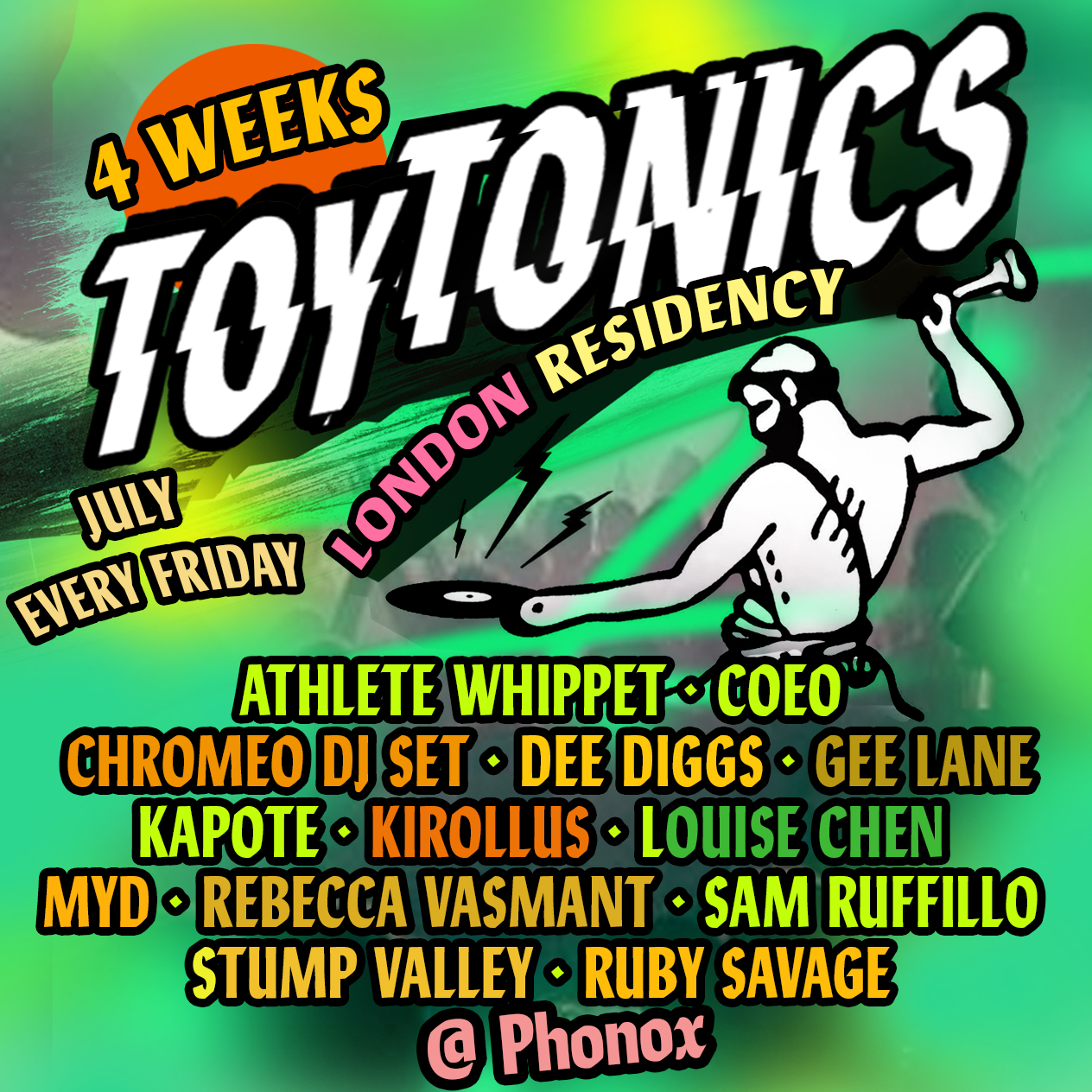 Toy Tonics Phonox residency July 2023